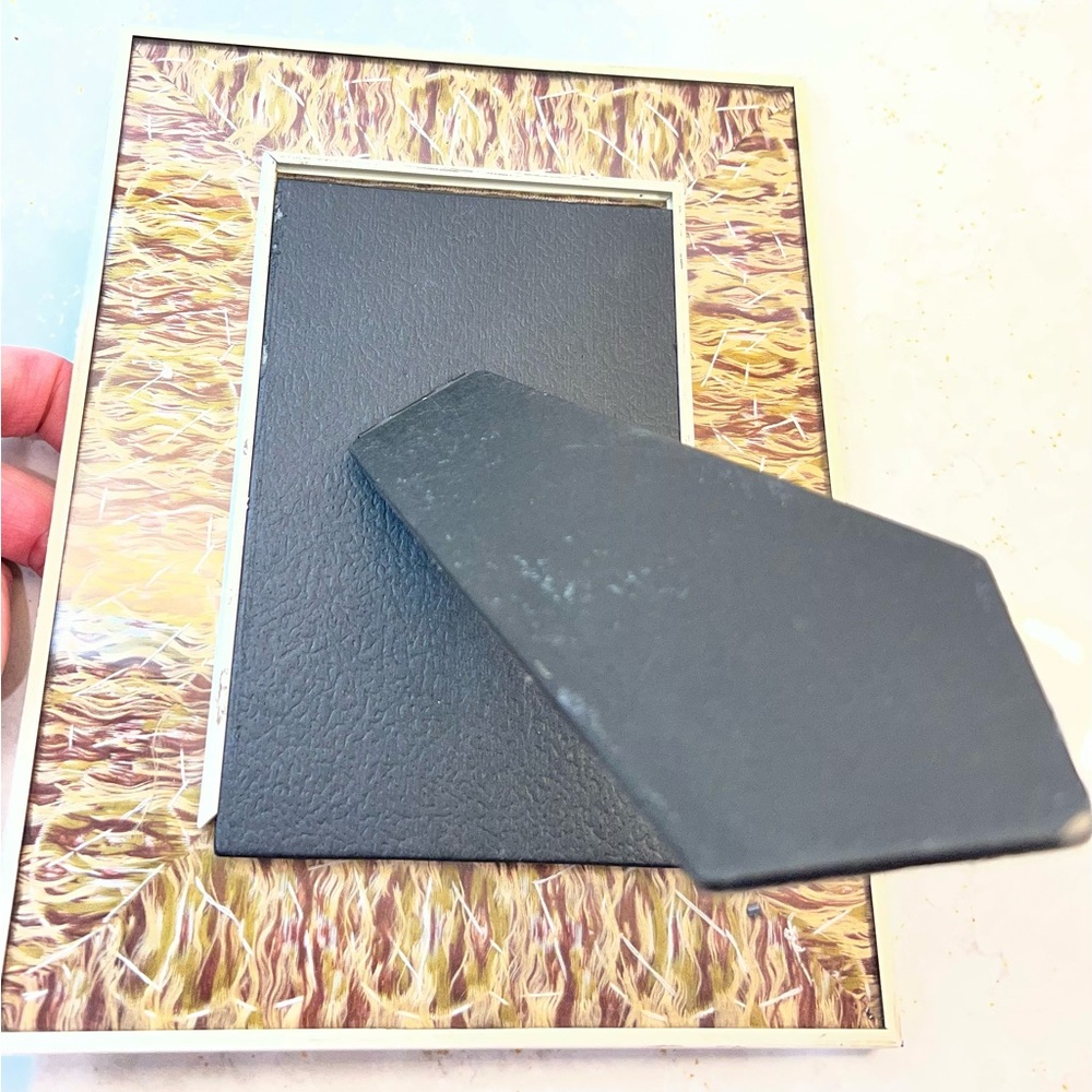 Metal Glass Fabric Picture Frame Pink Embroidered Sequins Floral 4x6" Photo - Picture 4 of 8